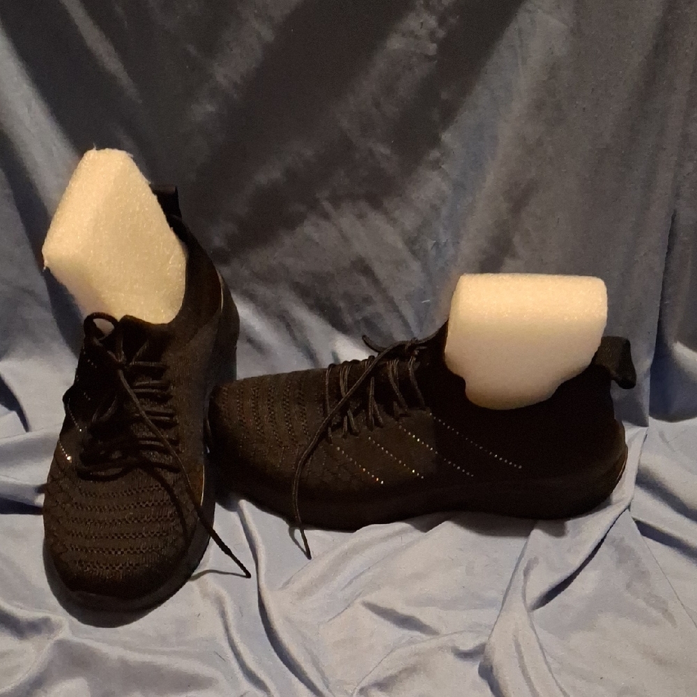 Women's Black Knit Sneakers
